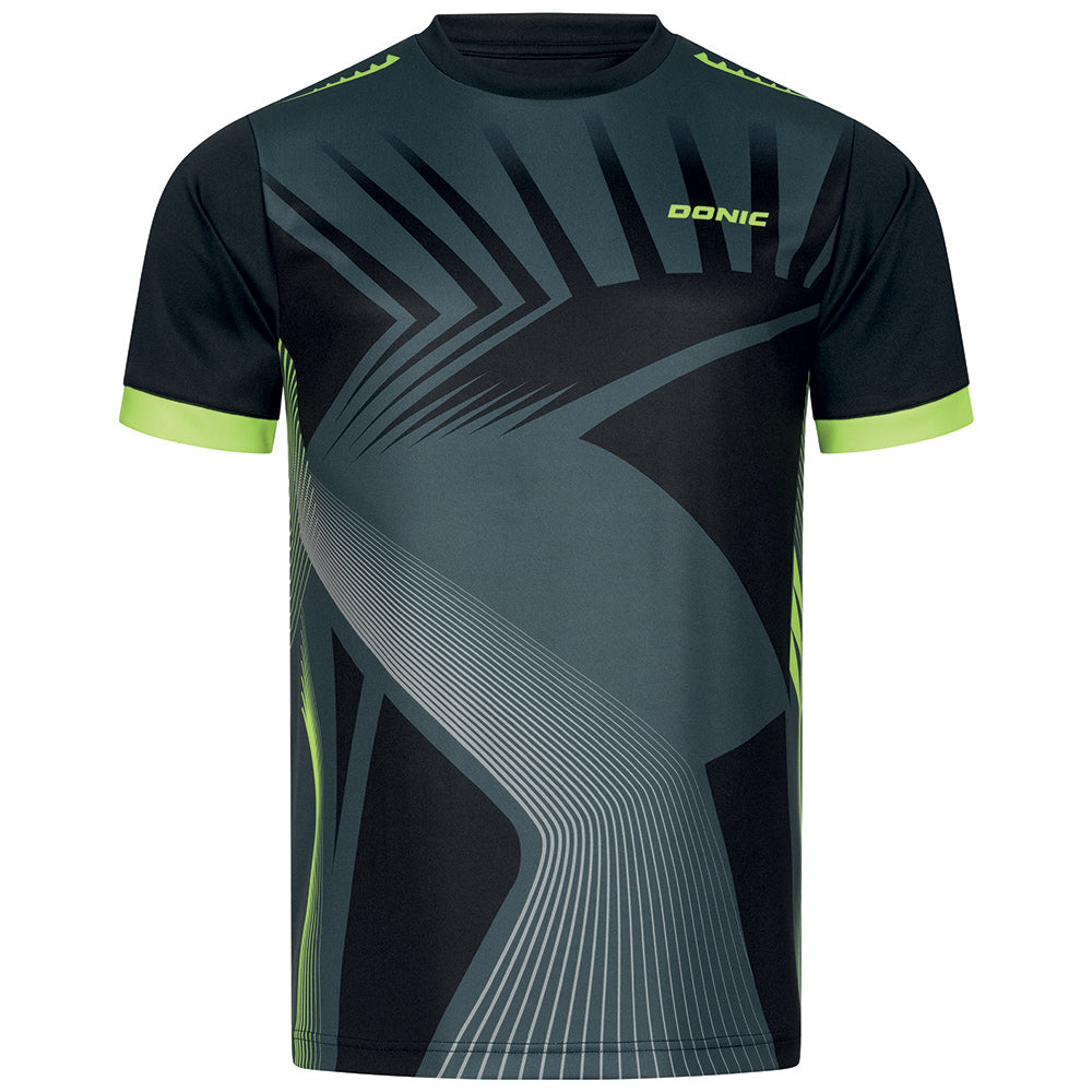 Donic T-Shirt Sector Black/Grey/Lime