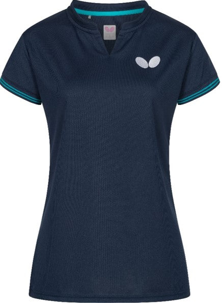 Butterfly Shirt Puren Lady Blauw