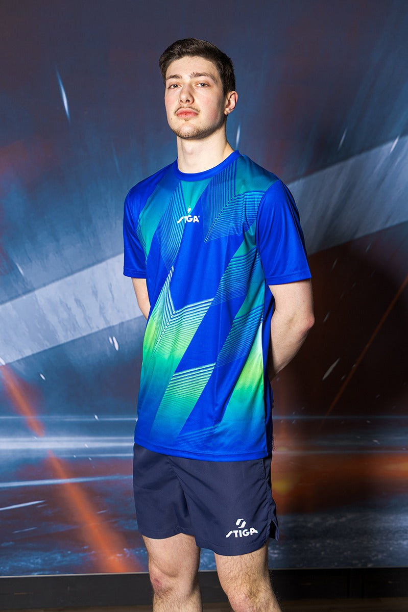 Stiga T-Shirt Pro Royal Blue/Green
